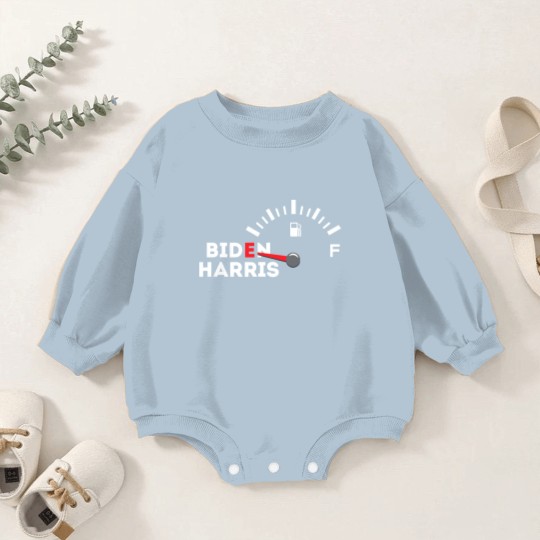 Discover Funny Biden Gas Baby Romper Sweatshirts | Empty Fuel Tank Gas Shortage Baby Romper Sweatshirts