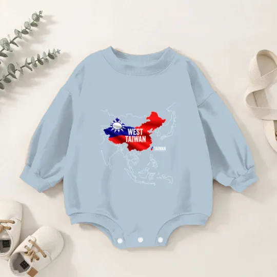 Discover West Taiwan China Map Baby Romper Sweatshirts