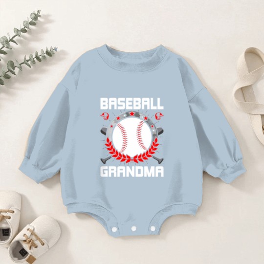 Discover Baseball Grandma Baseball Lover Baby Romper Sweatshirts