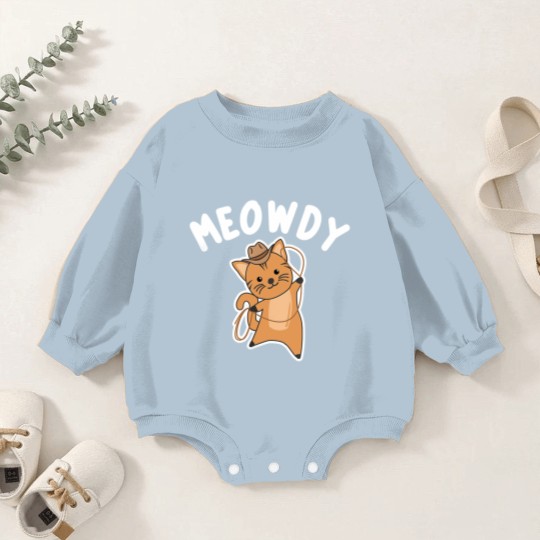 Discover Cowboy Cat Baby Romper Sweatshirts Meowdy Howdy Cat Cowboy With Lasso Cute Cats