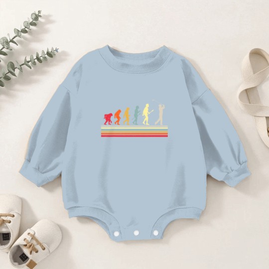 Discover Retro Golf Evolution Gift For Golfers & Golf Players Baby Romper Sweatshirts