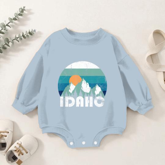 Discover Idaho State Retro Vintage Baby Romper Sweatshirts