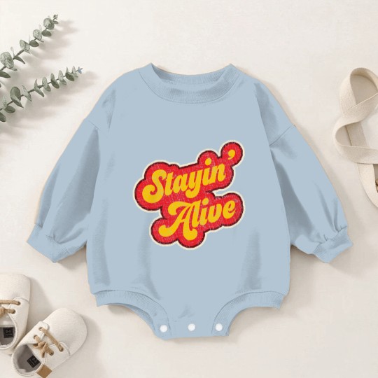 Discover Stayin'  Alive Baby Romper Sweatshirts