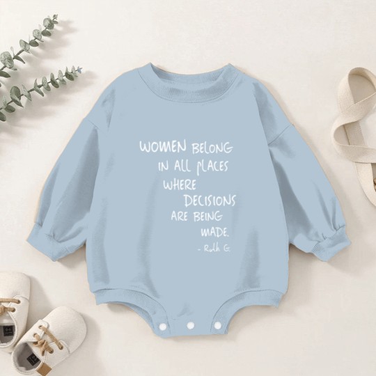 Discover Womens Equal Rights Women Rights Political Feminism Feminist Gift V-Neck Baby Romper Sweatshirts