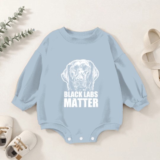 Discover Black Labs Matter Funny Dog Animal Lover Baby Romper Sweatshirts