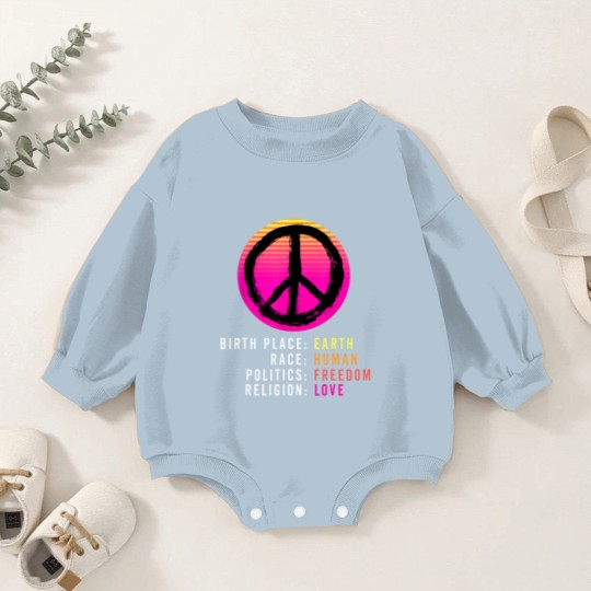 Discover Birthplace Earth-Race Human-Equality Baby Romper Sweatshirts