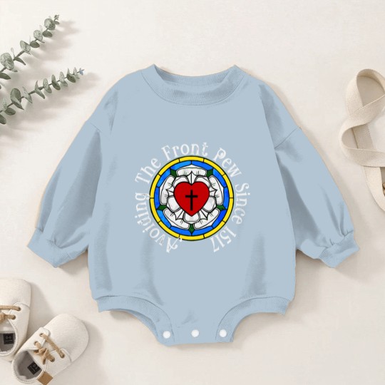 Discover Funny Martin Luther Rose 1517 For Lutheran Confirm Baby Romper Sweatshirts