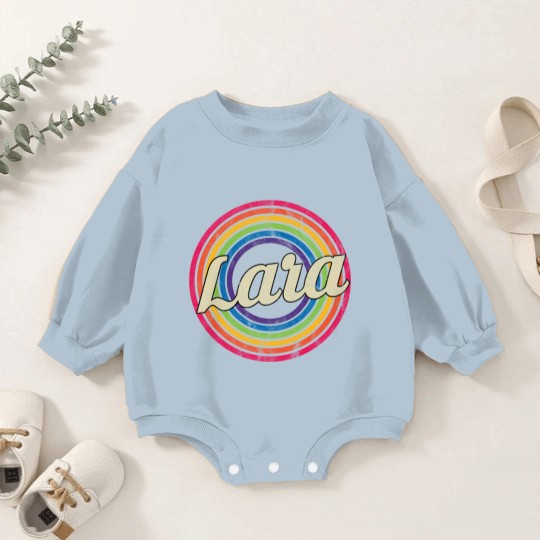 Discover Lara - Retro Rainbow Faded-Style - Lara - Baby Romper Sweatshirts