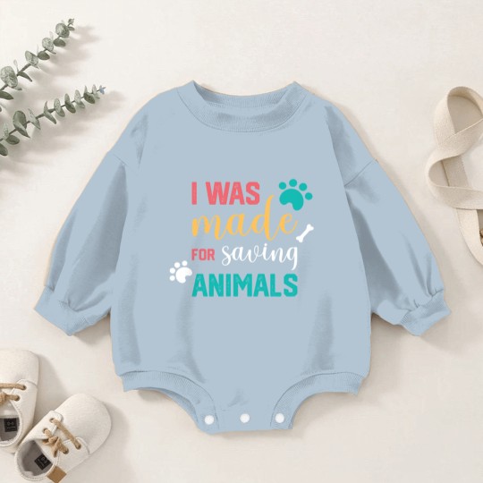 Discover I Was Made For Saving Animals Veterinarian Baby Romper Sweatshirts