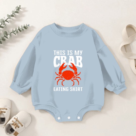 Discover Crab Eating Baby Romper Sweatshirts Baby Romper Sweatshirts