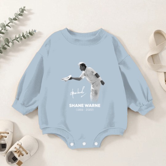 Discover RIP Shane Warne Signature Baby Romper Sweatshirts, Memories Shane Warne  1969-2022 Baby Romper Sweatshirts