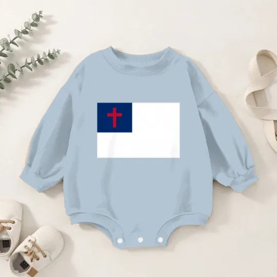 Discover Christian Flag Baby Romper Sweatshirts