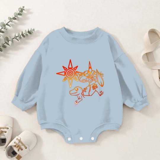 Discover Crest of Courage - Digimon - Baby Romper Sweatshirts