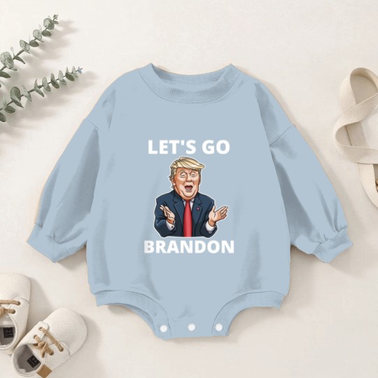 Discover Lets Go Brandon America Flag Baby Romper Sweatshirts