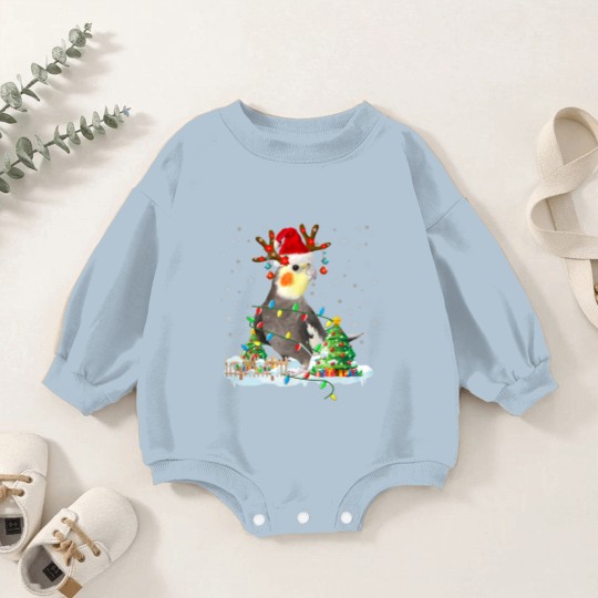 Discover Cute Cockatiel Baby Romper Sweatshirts Christmas Cockatiel Lover Santa Cockatiel Christmas Lights