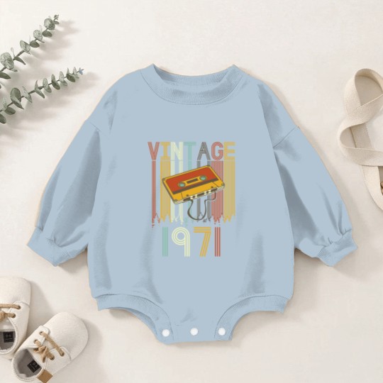Discover Vintage 1971 Retro Baby Romper Sweatshirts