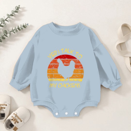 Discover Yep, I Talk To My Chickens Vintage - Yep I Talk To My Chickens Vintage - Baby Romper Sweatshirts