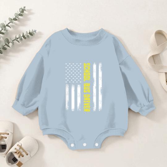 Discover School Bus Driver Proud Flag Pride Gift Baby Romper Sweatshirts