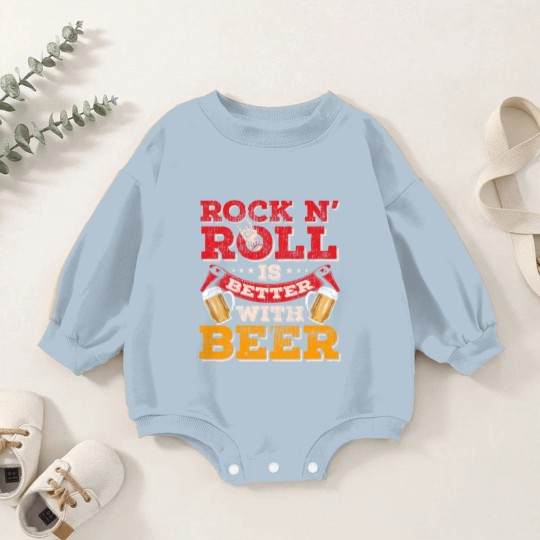 Discover rock n roll beer Baby Romper Sweatshirts