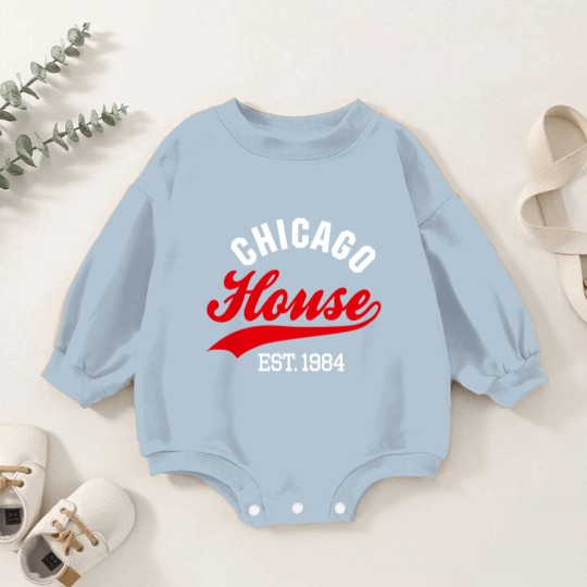 Discover Vintage Chicago house est. 1984 house music party Baby Romper Sweatshirts