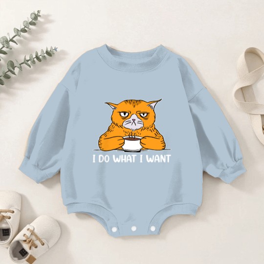 Discover I do What I Want Funny Sarcastic Cat Baby Romper Sweatshirts