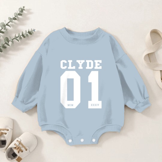 Discover Bonnie and Clyde. Cool partner look design. Baby Romper Sweatshirts