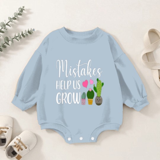Discover Mistakes Help Us Grow For Teacher and Student Baby Romper Sweatshirts