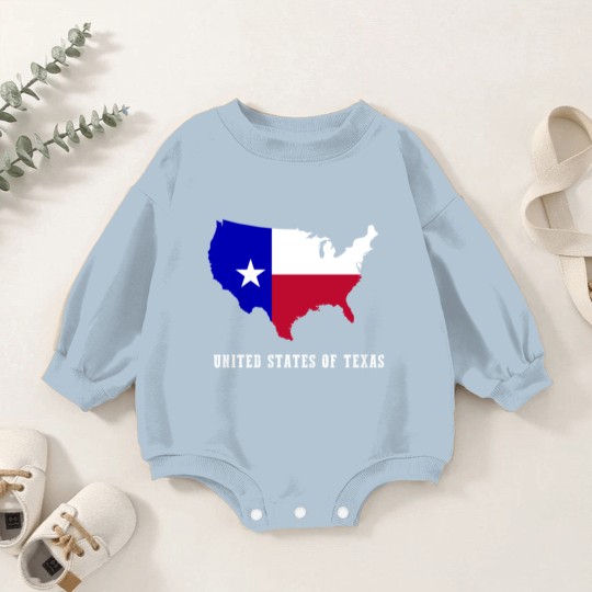 Discover United States of Texas Map or Lone Star State Fans Baby Romper Sweatshirts
