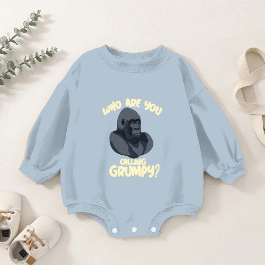 Discover grumpy gorilla monkey fear angry angry strong Baby Romper Sweatshirts