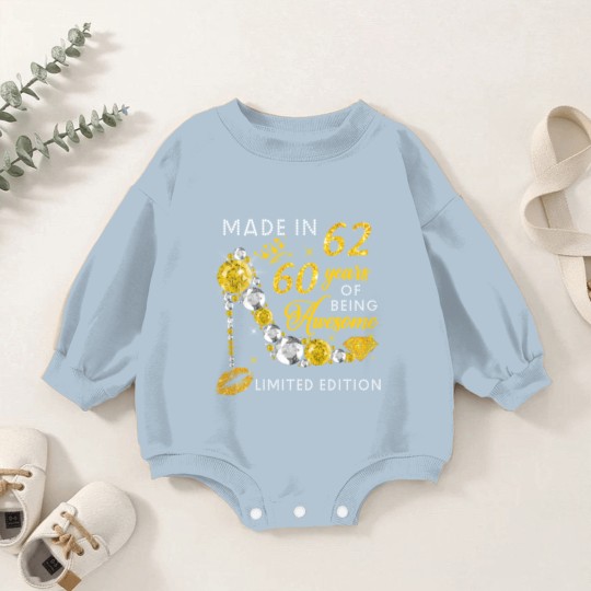 Discover Made In 1962  60 Years Of Being Awesome Jewelry Gold Sparkle - Made In 1962 - Baby Romper Sweatshirts