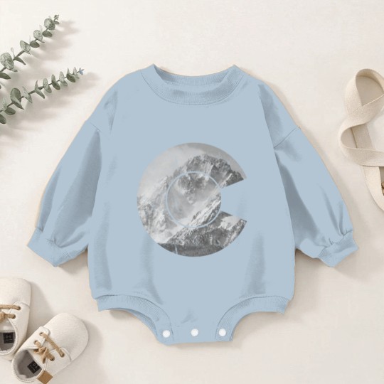 Discover Colorado State Flag Logo Rocky Mountain Baby Romper Sweatshirts