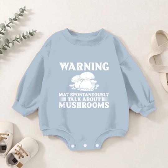 Discover Mushroom Foraging Hunting Seasoning Mushrooming Baby Romper Sweatshirts