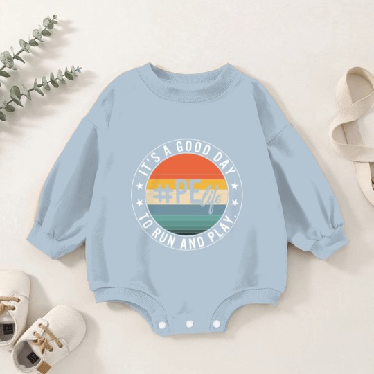 Discover Physical Education Teacher Baby Romper Sweatshirts, Good Day To Run Baby Romper Sweatshirts