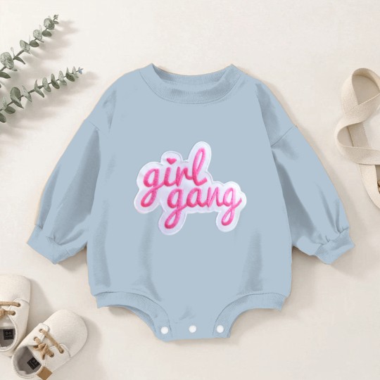 Discover Girl Gang Patch Baby Romper Sweatshirts