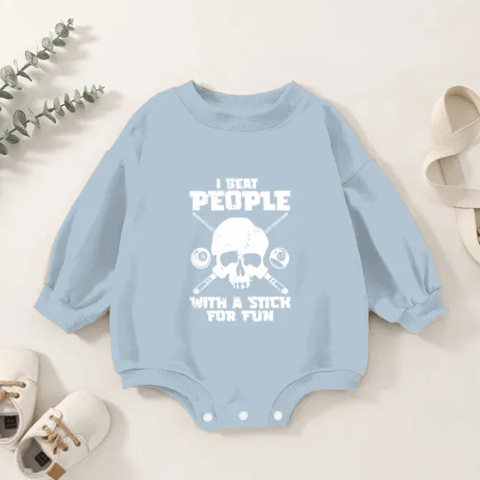 Discover Pool Billiard - I Beat People With A Stick For Fun Baby Romper Sweatshirts