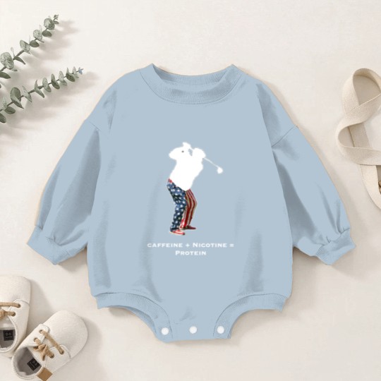 Discover Caffeine + Nicotine = Protein Baby Romper Sweatshirts
