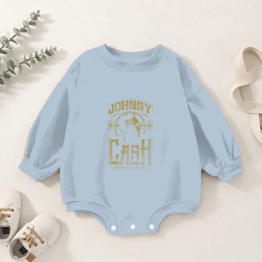 Discover Johnny Cash The Man In Black Vintage 90's Baby Romper Sweatshirts - Johnny Cash Baby Romper Sweatshirts, Classic Rock Music Baby Romper Sweatshirts, Raptee, Vintage Baby Romper Sweatshirts, Music Baby Romper Sweatshirts
