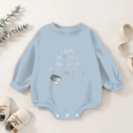Discover ARMY VETERAN DAUGHTER Baby Romper Sweatshirts