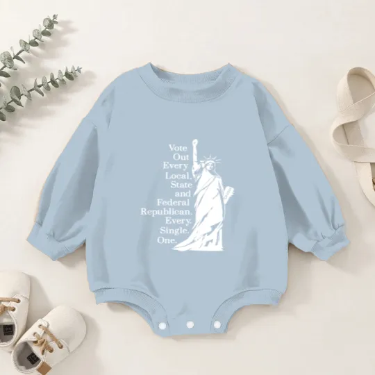 Discover Vote Out Republicans Statue of Liberty Baby Romper Sweatshirts
