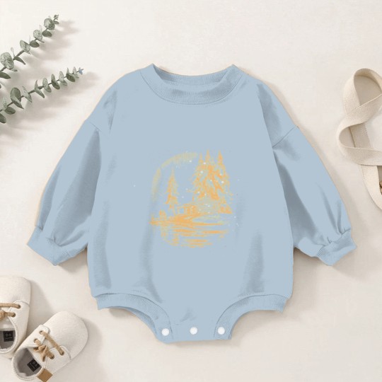 Discover cabin by lake vintage Baby Romper Sweatshirts