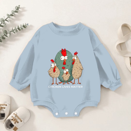 Discover CHICKEN LIVES MATTER Baby Romper Sweatshirts