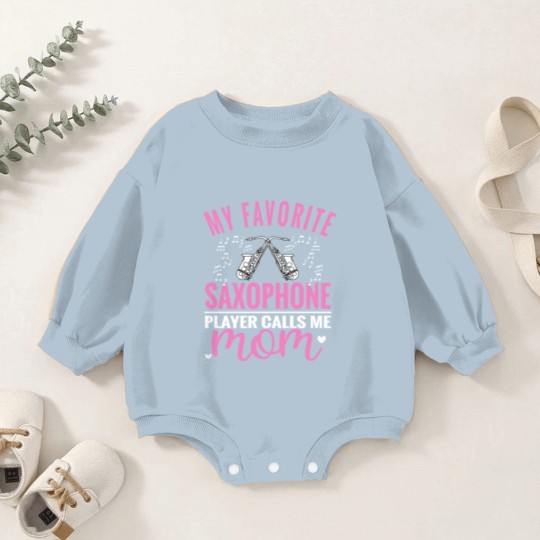 Discover Saxophone Mom Jazz Music Instrument Saxophone Baby Romper Sweatshirts