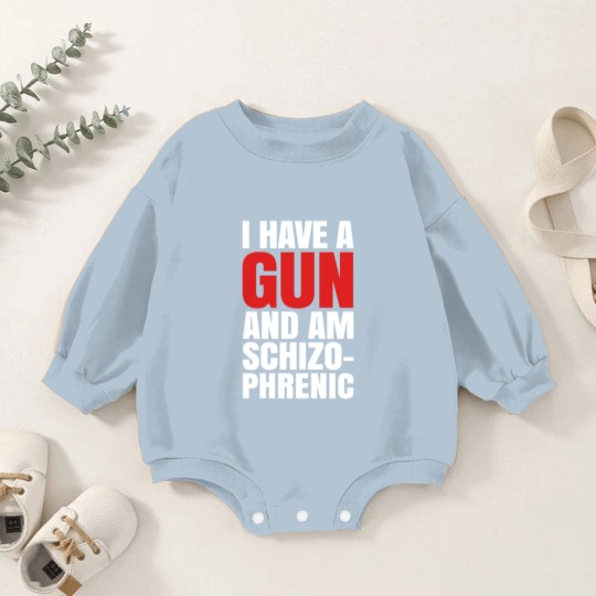 Discover I HAVE A GUN AND AM SCHIZOPHRENIC - BLACK Baby Romper Sweatshirts