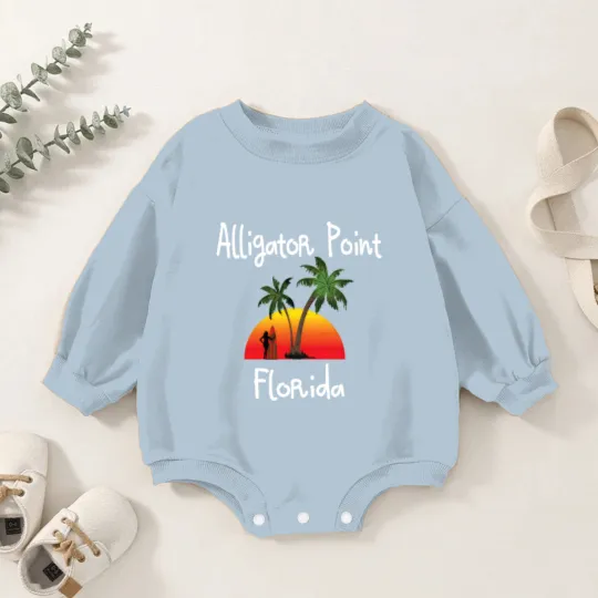 Discover Alligator Point Florida Baby Romper Sweatshirts