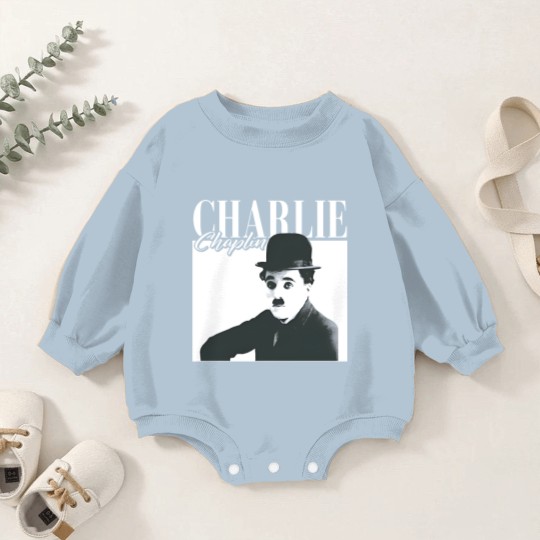 Discover Charlie Chaplin Baby Romper Sweatshirts, The Tramp Fan Baby Romper Sweatshirts, Charles Spencer Chaplin Vintage 90s Baby Romper Sweatshirts