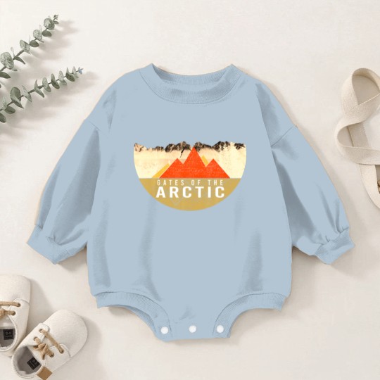 Discover Retro USA Mountain - Gates Of The Arctic National Baby Romper Sweatshirts