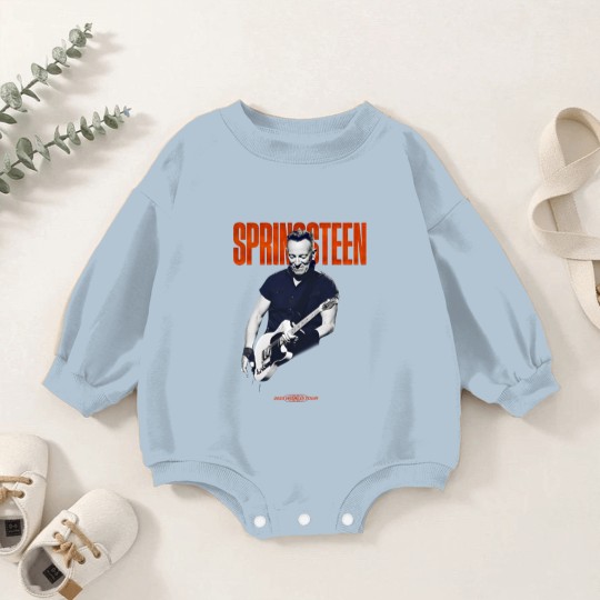 Discover Springsteen and the E Street Band 2023 World Tour Guitar Baby Romper Sweatshirts - Vintage Springsteen World Tour 23 Baby Romper Sweatshirts