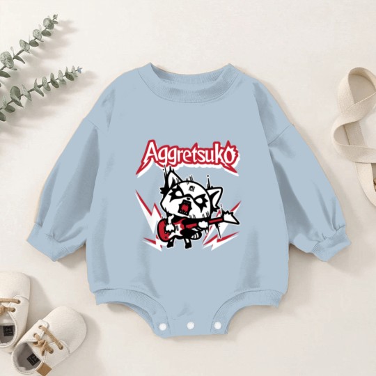 Discover Aggretsuko Rocker Rage Baby Romper Sweatshirts Baby Romper Sweatshirts Baby Romper Sweatshirts