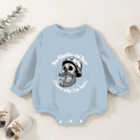 Discover Sea Shanties and Beer Sailors Pirate Baby Romper Sweatshirts Baby Romper Sweatshirts