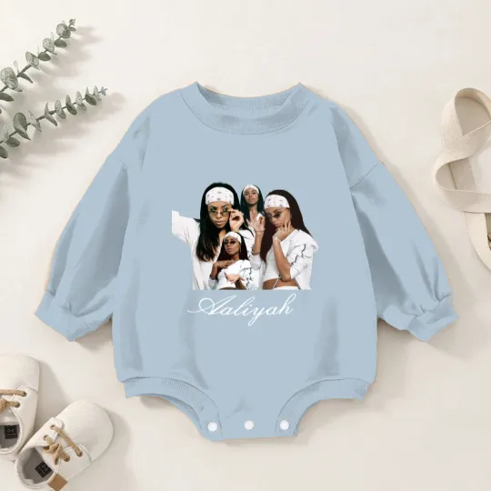 Discover Aaliyah Tribute Baby Romper Sweatshirts
